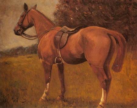 Horse oil painting