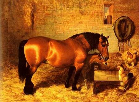 Horse oil painting