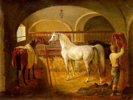 Horse oil painting