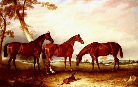 Horse oil painting