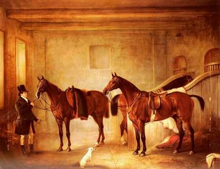 Horse oil painting