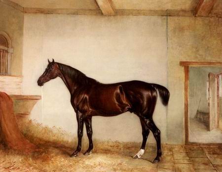 Horse oil painting
