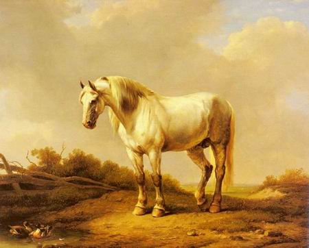 Horse oil painting