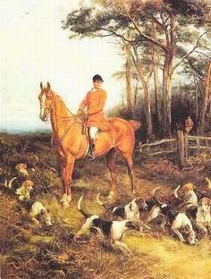 Hunting oil painting