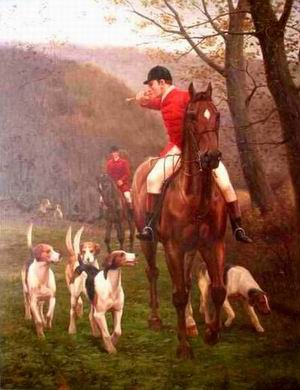 Hunting oil painting