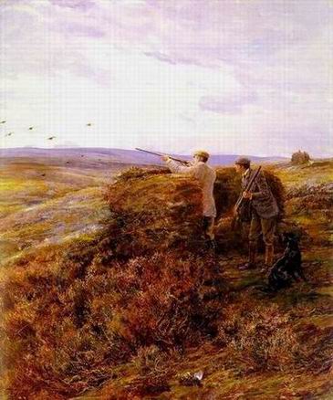 Hunting oil painting