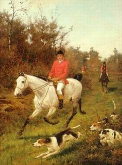 Hunting oil painting