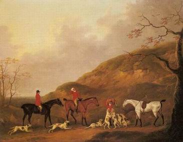 Hunting oil painting