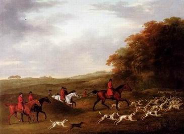 Hunting oil painting