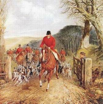 Hunting oil painting