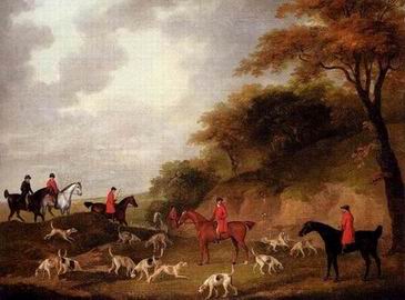 Hunting oil painting