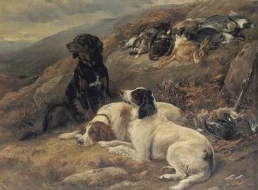 Hunting oil painting