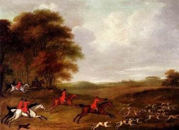 Hunting oil painting