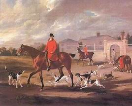 Hunting oil painting