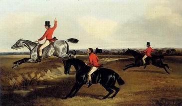 Hunting oil painting