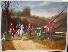 Hunting oil painting