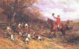 Hunting oil painting