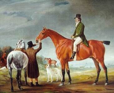 Hunting oil painting