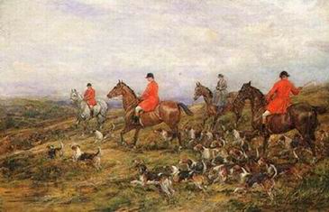 Hunting oil painting