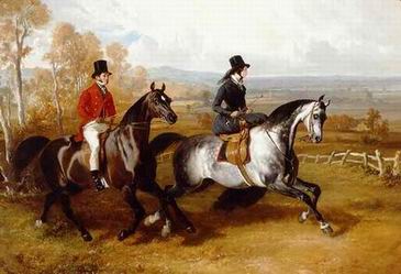 Hunting oil painting