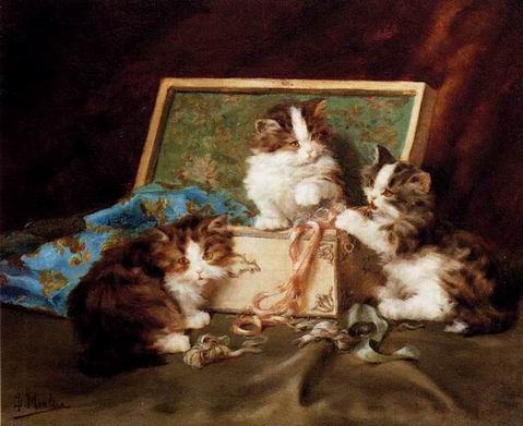 Poultry oil painting