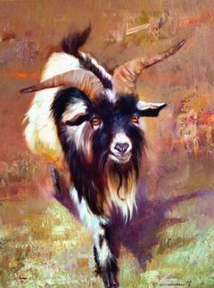 Poultry oil painting