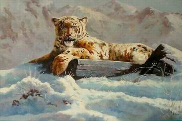 Tiger oil painting