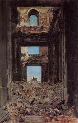 Roman Building oil painting