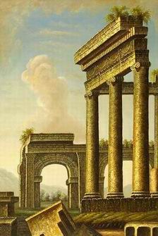 Roman Building oil painting