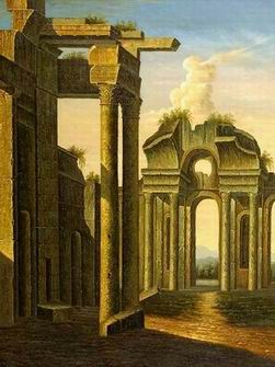 Roman Building oil painting