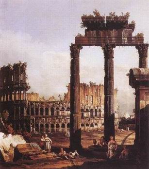 Roman Building oil painting