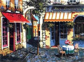 Storefront oil painting