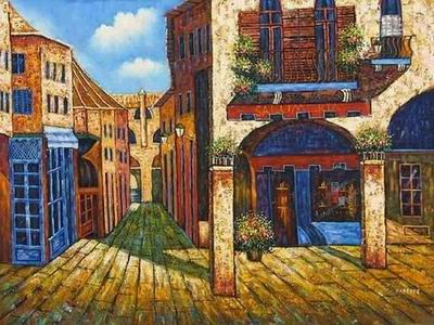 Storefront oil painting