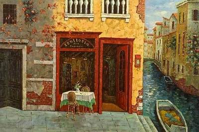 Storefront oil painting