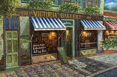 Storefront oil painting