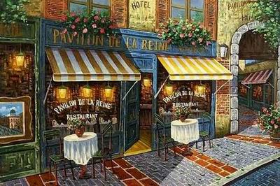 Storefront oil painting