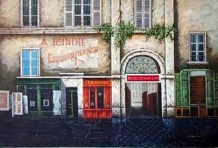 Storefront oil painting