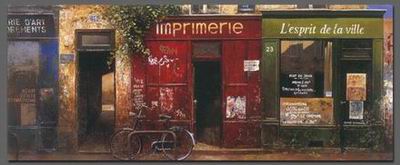 Storefront oil painting