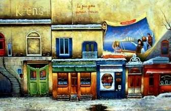 Storefront oil painting
