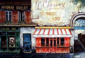 Storefront oil painting