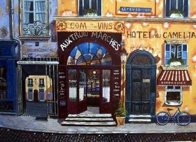 Storefront oil painting