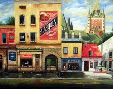 Storefront oil painting