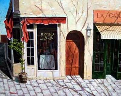 Storefront oil painting