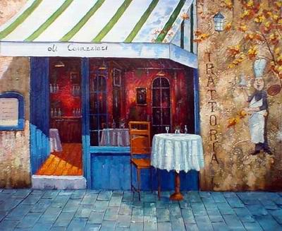 Storefront oil painting