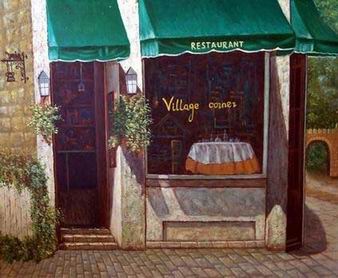 Storefront oil painting