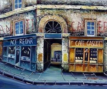 Storefront oil painting