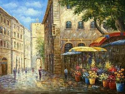 Storefront oil painting