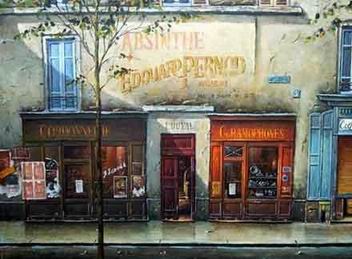 Storefront oil painting