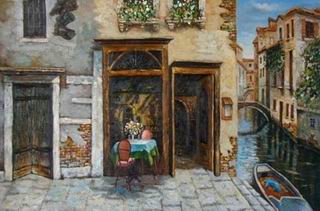 Storefront oil painting