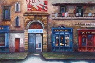 Storefront oil painting